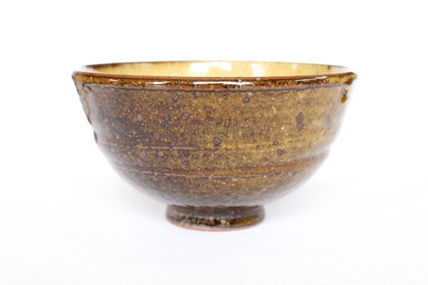 Photo1: Shigaraki pottery Japanese soup noodle serving bowl kohaku D150mm (1)