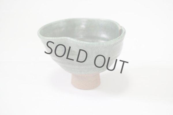 Photo3: Oribe wari takadai matcha green tea chawan bowl  (3)