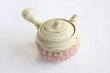 Photo8: Tokoname Japanese tea pot kyusu ceramic strainer Kenji nerikomi pink 280ml (8)