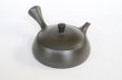Photo8: Tokoname Kyusu Japanese tea pot flat shape reductional fire Gafu Ito 90ml  (8)