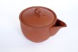 Photo5: Tokoname Japanese Shudei tea pot kyusu shiboridashi Hohin Hakuyo red 260ml (5)