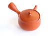 Photo1: Tokoname tea pot kyusu Jinsui Kiwami shudei red hana 370ml (1)