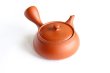 Photo11: Tokoname tea pot kyusu Jinsui Kiwami shudei red biku flat shape small 120ml (11)