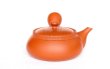 Photo7: Tokoname tea pot kyusu Jinsui Kiwami shudei red biku flat shape small 120ml (7)