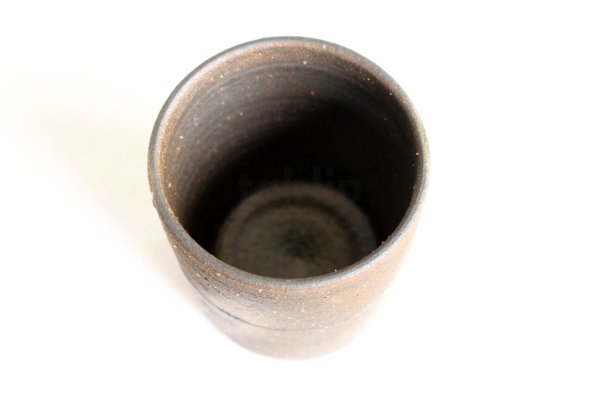 Photo9: Shigaraki wabe Japanese pottery tea cups cross 250ml set of 2 (9)