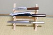 Photo5: Japanese wooden knife stand display holder tower rack for 3 knives (5)