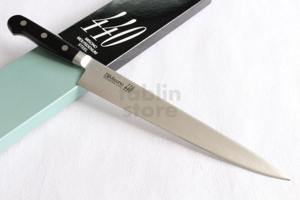 Photo1: Misono 440 16Cr. Molybdenum stainless steel Japanese Knife Sujihiki Slicer any size (1)