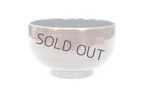 Photo8: Japanese Echizen Urushi lacquer soup bowl wan kohaku D10.9cm set of 2 (8)