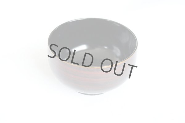 Photo4: Japanese Echizen Urushi lacquer soup bowl wan kohaku D10.9cm set of 2 (4)