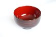 Photo3: Japanese Echizen Urushi lacquer soup bowl wan kohaku D10.9cm set of 2 (3)