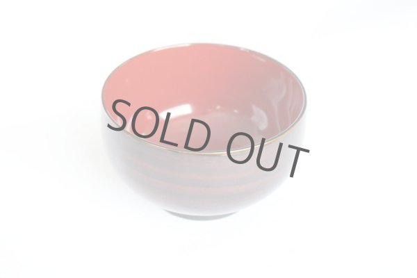 Photo3: Japanese Echizen Urushi lacquer soup bowl wan kohaku D10.9cm set of 2 (3)