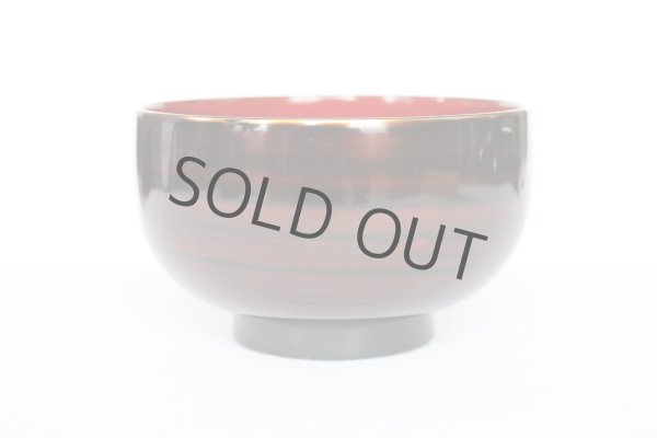 Photo2: Japanese Echizen Urushi lacquer soup bowl wan kohaku D10.9cm set of 2 (2)