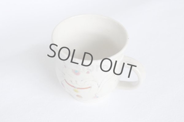 Photo4: Kutani Porcelain Japanese mug coffee tea cup manekineko D 9cm (4)