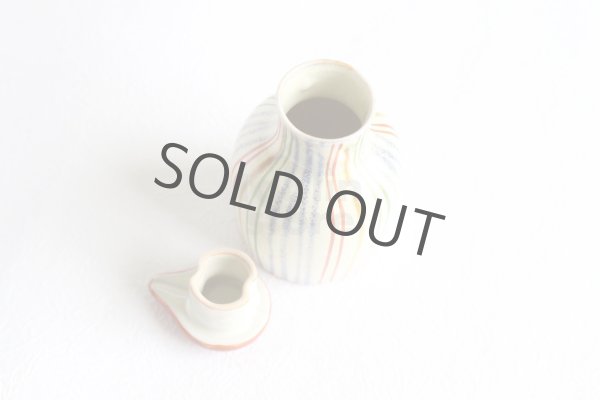 Photo5: Arita imari sd Porcelain Japanese soy sauce bottle nishikitogusa  100ml (5)