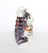 Photo5: Japanese Lucky Cat Kutani Porcelain Maneki Neko yon shiyusai H 14cm  (5)