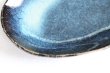 Photo5: Hagi ware Japanese Serving plate blue glaze for pasta W250mm (5)