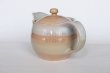 Photo8: Hagi yaki ware Japanese tea pot Maru with stainless tea strainer 480ml (8)