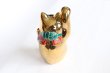Photo8: Japanese Lucky Cat Kutani Porcelain Maneki Neko gold  kinnuri H 13.5cm (8)
