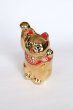 Photo2: Japanese Lucky Cat Kutani Porcelain Maneki Neko gold  kinnuri H 13.5cm (2)