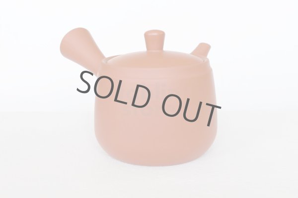 Photo5: Tokoname tea pot kyusu Jinsui Kiwami shudei red oke gata 400ml (5)
