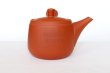 Photo4: Tokoname tea pot kyusu Jinsui Kiwami shudei red oke gata 400ml (4)