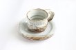 Photo10: Hagi ware Japanese pottery mug coffee tea cup Kashun with saucer 170ml (10)