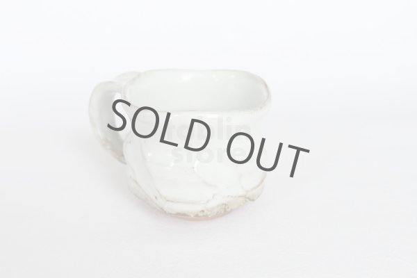 Photo3: Hagi ware Japanese pottery mug coffee tea cup Kashun with saucer 170ml (3)