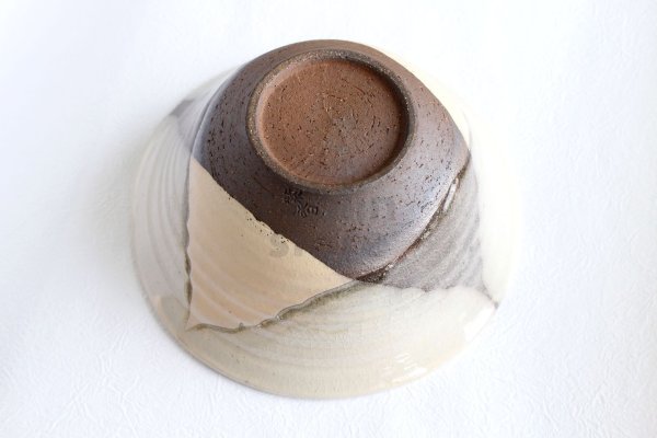 Photo8: Shigaraki pottery Japanese soup noodle rice bowl hakusui D 18cm (8)