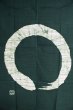 Photo6: Kyoto Noren SB Japanese batik door curtain En Enso Circle Dark green 85 x 150cm (6)