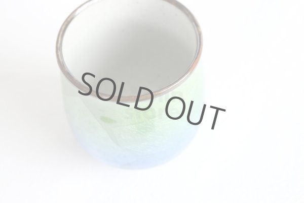 Photo8: Kutani Porcelain Japanese tea cups yon ginsai nishoku (set of 2) (8)