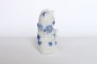 Photo7: Japanese Lucky Cat Kutani Porcelain Maneki Neko sansan sometsuke H 10cm  (7)