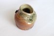 Photo1: Shigaraki pottery MG Japanese wall-hanging vase ko uzukumaru H10.5cm (1)
