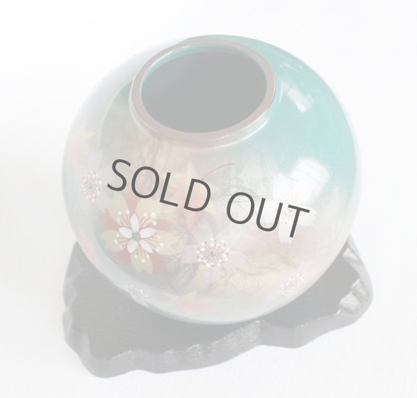 Photo2: Kutani ware Hana mai gogohan High Quality Japanese vase (2)