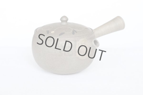 Photo2: Tokoname pottery YT Japanese tea pot kyusu yakishime Yutaka karakusa 300ml (2)