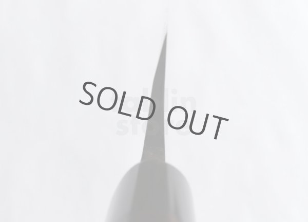 Photo6: Takayuki Iwai white 1 steel Ibuki Kurouchi black Deba D-shape handle 180mm (6)