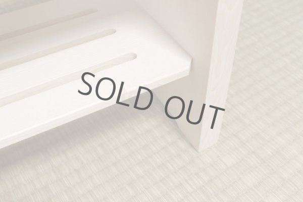 Photo3: Japanese Hiba-Hinoki bath chair natural wood Stool yc H30cm (3)