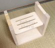 Photo2: Japanese Hiba-Hinoki bath chair natural wood Stool yc H30cm (2)