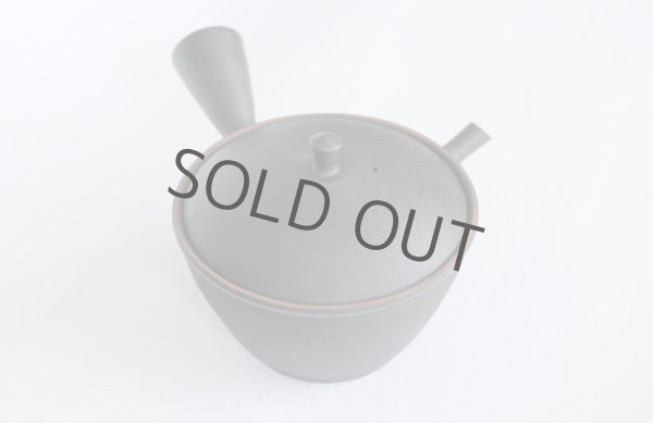 Photo3: Tokoname YT Japanese tea pot kyusu Gyokko line black 300ml (3)