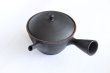 Photo4: Tokoname YT Japanese tea pot kyusu Gyokko line black 300ml (4)