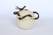 Photo8: Shigaraki Japanese pottery Vase small shirotsuya  H 8.5cm  (8)