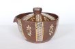 Photo5: Kiyomizu pottery Japanese tea pot Shiboridashi Mishima gold Yoshinobu 160ml (5)