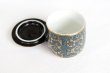 Photo5: Kutani porcelain Futatuki Yunomi blue gold aotibu Japanese tea cup (set of 2) (5)