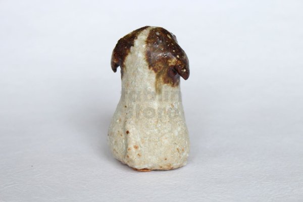 Photo7: sit dog Shigaraki pottery Japanese doll S H7cm (7)