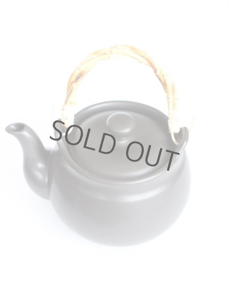 Photo9: Tokoname Dobin Japanese tea kettle black heat resistance pottery 1100ml (9)