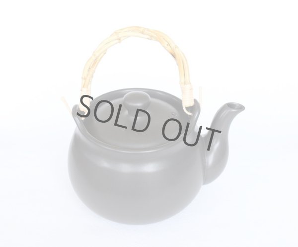 Photo4: Tokoname Dobin Japanese tea kettle black heat resistance pottery 1100ml (4)
