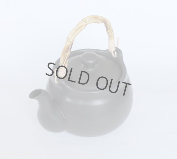 Photo3: Tokoname Dobin Japanese tea kettle black heat resistance pottery 1100ml (3)