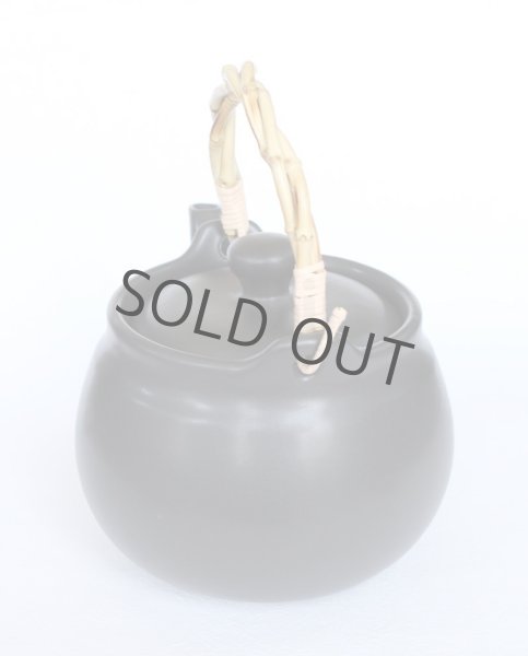 Photo2: Tokoname Dobin Japanese tea kettle black heat resistance pottery 1100ml (2)
