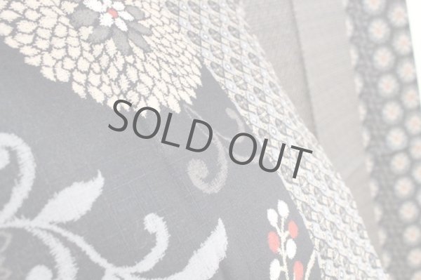 Photo3: Noren Japanese door curtain daichi bassen furununo komon cotton 85 x 150cm (3)