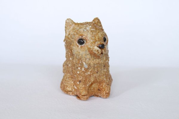 Photo1: Shiba inu dog Shigaraki pottery Japanese doll mame H7cm (1)