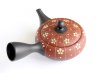 Photo8: Tokoname Japanese tea pot kyusu YT Shohou shu-red white plum 260ml (8)